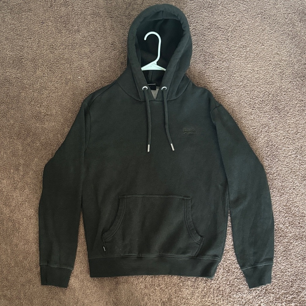 Superdry Men's Green Hoodie - Large (Slim Fit)